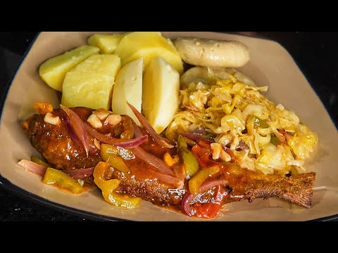 COOKING UP A CLASSIC JAMAICAN DINNER: Bangamary Fish , Ground Provisions, Dumplings, Cabbage & Gravy