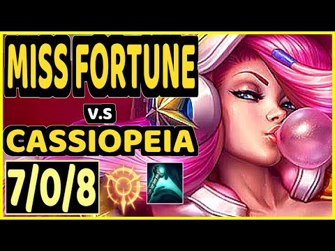 HOLYPHOENIX (MISS FORTUNE) vs CASSIOPEIA - 7/0/8 KDA BOTTOM ADC GAMEPLAY - EUW Ranked DIAMOND