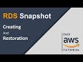 How to Create and Restore AWS RDS Database with Snapshots | Easy AWS Tutorial