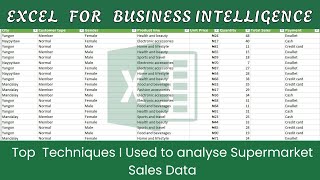 Excel for Business Intelligence:  How to Analyze Supermarket Data in Excel