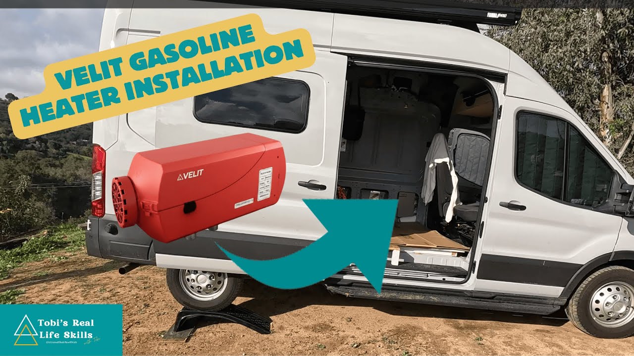 Velit Gasoline Heater installation in a Ford Transit Camper Van