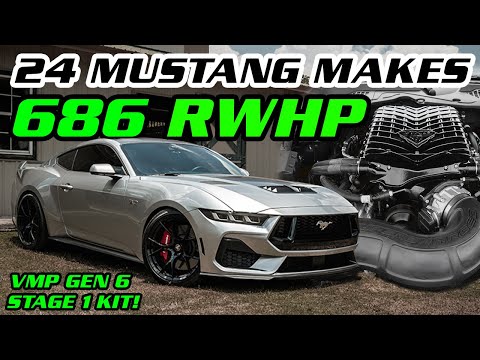 24 Mustang GT Makes 686 RWHP with VMP Gen 6 Stage 1 Supercharger Kit