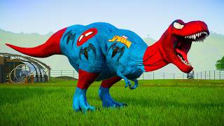 Dinossauro Rex do Homem Aranha vs HULK - Jogo de Dinossauro Jurassic World Evolution