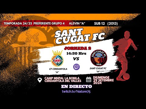 Temporada 24/25 J2 Resum CF Cerdanyola vs Sant Cugat FC Aleví Preferent 29 Set 2024