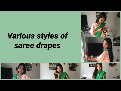 Various styles of Saree drapes