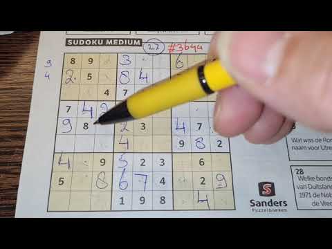 Daily Sudoku practice continues. (#3644) Medium Sudoku. 11-06-2021(No Additional today)