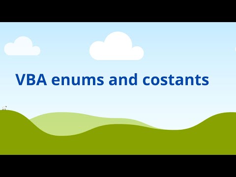 Enums and Constants in VBA | VBA tutorial