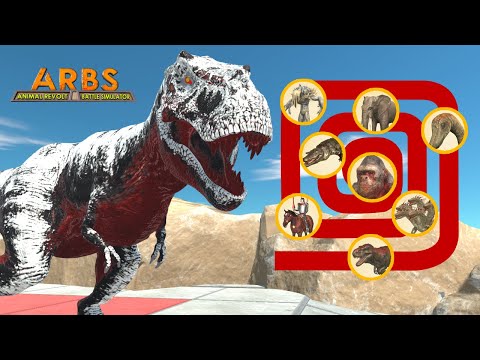 GRIMM TREX vs ALL UNIT (DEATH RUN) - Animal Revolt Battle Simulator