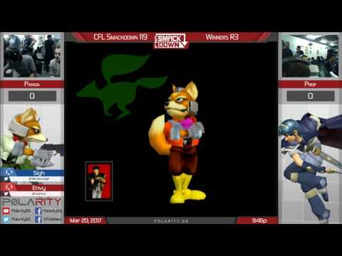 CFL Smackdown 119 Melee - Panda (Fox) vs Prof (Marth, Mewtwo) - Winners R3