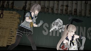 [艦これmmd]ニーソの島風タイツの浜風どっちが好みですか？ヒビカセ