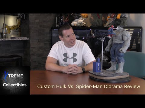 Custom Grey Hulk Versus Spider-Man Diorama Review