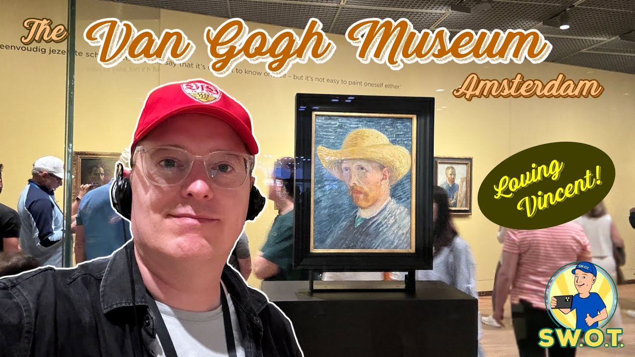 Experience the journey to the Van Gogh Museum as a tourist explores it.