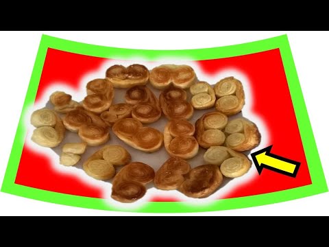 Como HACER PALMERITAS Pequeñas DULCES CASERAS con Masa de Tarta de Hojaldre:-[PASO A PASO] (COOKIES)