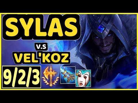 LVSYAN (SYLAS) vs VEL'KOZ - 9/2/3 KDA MID GAMEPLAY - EUW Ranked GRANDMASTER
