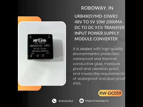 URB4805YMD-10WR3 48V to 5V 10W 2000mA DC to DC 91% transfer input power supply module converter