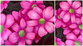 TRUCOS y  TÉCNICAS para pintar FLORES grandes de una forma FÁCIL