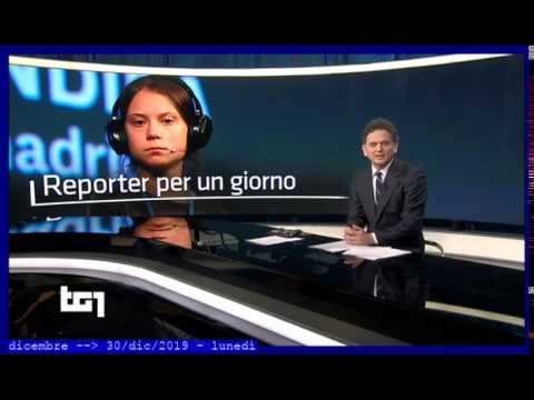 §.501/** Greta Thunberg ospite della BBC per tre ore - TG1 giorno 30 dicembre 2019 - LuneDì