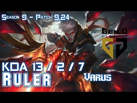 Gen Ruler VARUS vs MISS FORTUNE ADC - Patch 9.24 KR Ranked