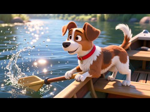 River Boat With Baby Dog 🚤🐶🍼 | Learn Numbers, Colors & Shapes | Fun Preschool Learning Video