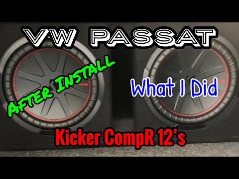 VW Passat - Kicker CompR 12’s - My LOC And Wiring Ideas - Huge Bass - Trunk Space