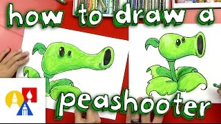 How To Draw A Peashooter (Plants vs Zombies)
