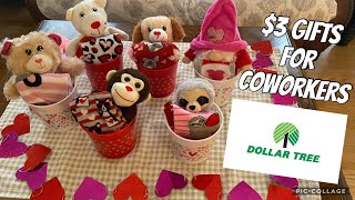 DOLLAR TREE VALENTINES DAY GIFT BASKETS FOR COWORKERS | $3