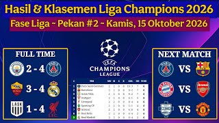 Download lagu Hasil Liga Champions Tadi Malam - Man City vs PSG - Fase Liga UCL 2026/2027 Pekan 2 mp3