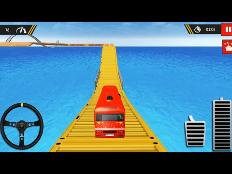 Impossible offroad bus stunt racing game #3 | Bus games | Bus racing game | offroad bus driving 3d