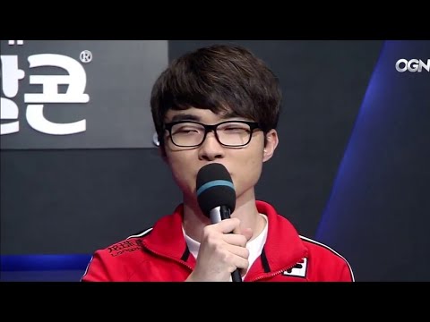 2016 LCK Spring Playoffs - SKTelecom T1 vs. Jin Air Green Wings - Faker MVP Interview (Subtitles)