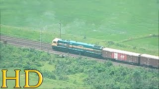 preview picture of video 'Rare Aerial View: India's Most Powerful DIESEL & ELECTRIC FREIGHT LOCOMOTIVES Helping Each Other'