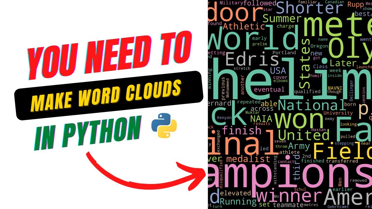 How to make a word cloud with Python [Beginner Friendly]