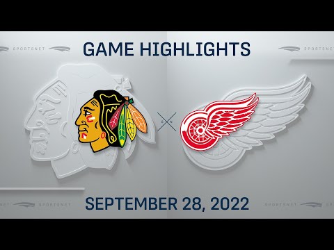 NHL Preseason Highlights | Blackhawks vs. Red Wings - September 28, 2022