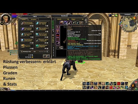 Runes of Magic - Rüstung verbessern  erklärt  Plussen - Graden -  Runen  - Stats mit Manasteinen