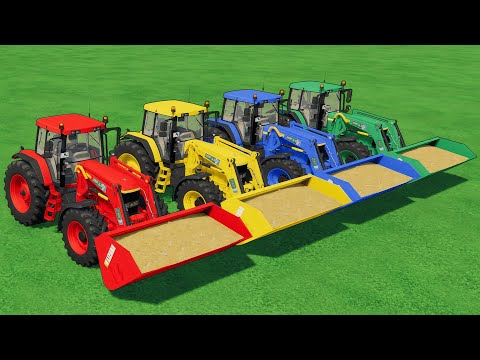 WORK with COLORS! Corn Loading with JOHN DEERE Tractors & Front Loaders | FS22