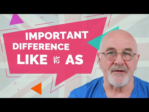 Difference between LIKE and AS | English grammar lesson