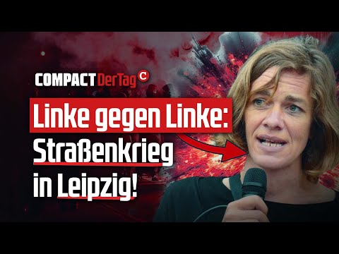 Leftists against leftists: Street war in Leipzig!💥
