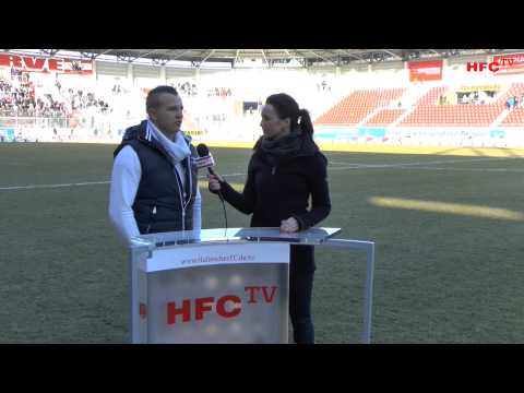 27. Spieltag: Interviews nach dem Spiel Hallescher FC - F.C. Hansa Rostock