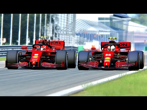 Ferrari F1 2021 vs Ferrari F1 2020 at Monza GP