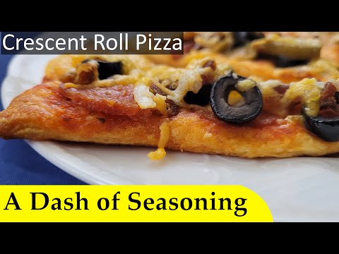 Crescent roll pizza - Quick weeknight meal #pizza #easy #quick @adashofseasoning