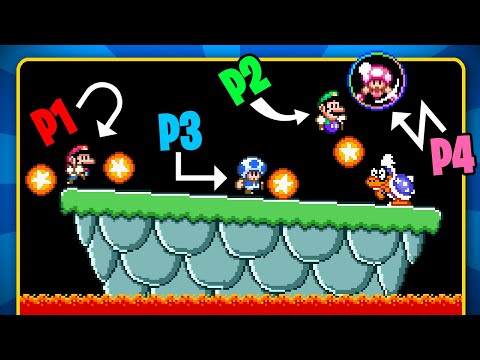 Super Mario World, but it's 4 PLAYER CO-OP?! (It's hilarious)