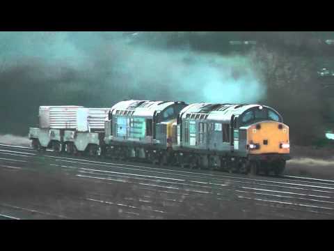 37038 with 37229 DIT 6C53 Crewe - Sellafield flasks 1st December 2012