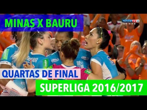 Minas x Bauru - Quartas de Final (JOGO 1) - Superliga de Vôlei Feminino 2016-2017