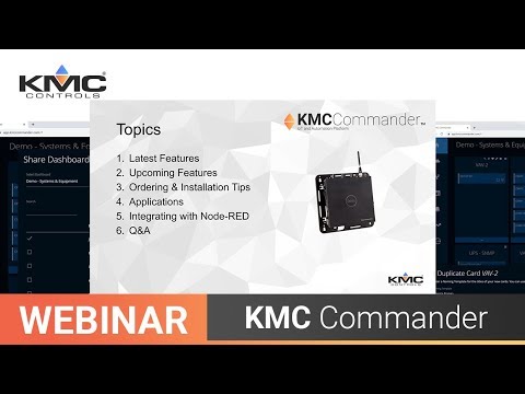Webinar: KMC Commander Node RED, Updates & More | 10.29.19