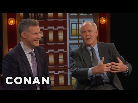 Will Ferrell & John Lithgow's Off-Camera Kisses | CONAN on TBS