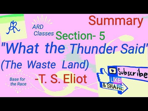 download lagu mp3 mp4 What The Thunder Said Ts Eliot, download lagu What The Thunder Said Ts Eliot gratis, unduh video klip What The Thunder Said Ts Eliot