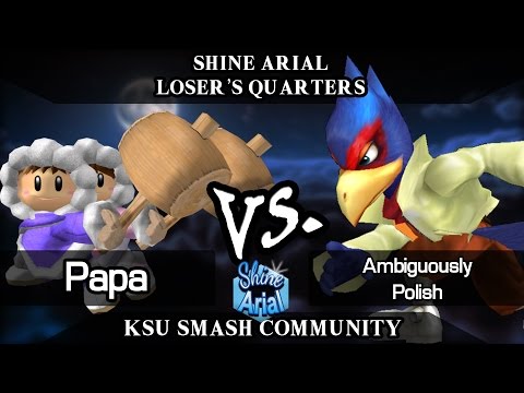 Shine Arial  - Papa (Icies) vs Ambiguously Polish (Falco)  - Melee Losers Quarters