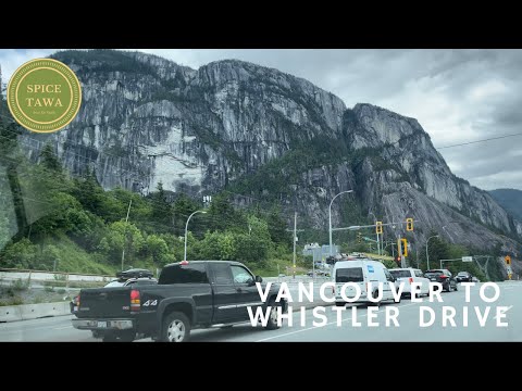 Driving the beautiful and scenic Sea to Sky Highway from Vancouver to Whistler