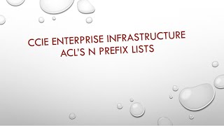 ACL and PREFIX LISTS