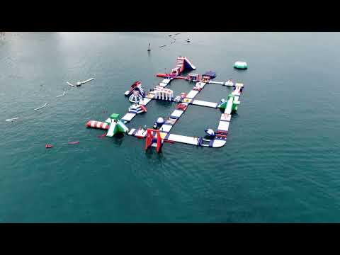 Parque flotante Chipipe Salinas, tomas con dron Dji Mavoc 2 Zoom