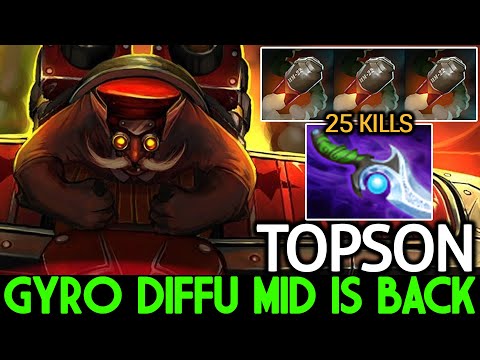 TOPSON [Gyrocopter] Bring Gyro Diffu Mid is Back Crazy Game Dota 2